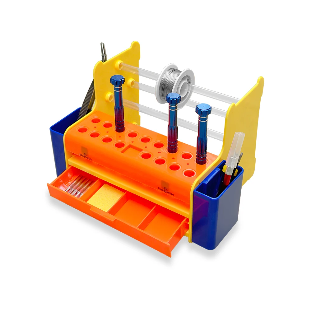 Multifunctional Maintenance Storage Box for Desktop Storage of Screwdrivers Tweezers Wicks Various Soldering iron Accessories